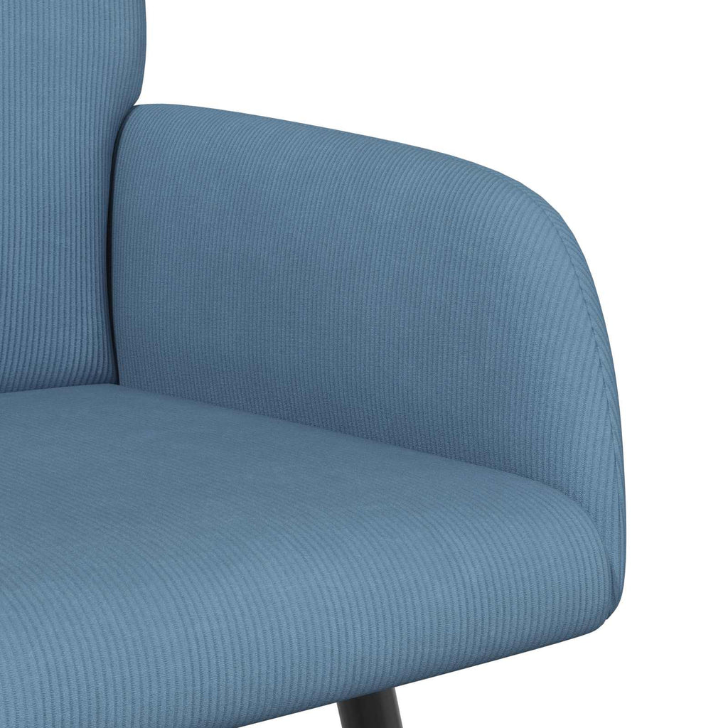 vidaXL Sofa dwuosobowa na metalowych nóżkach 2-osobowy niebieski