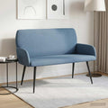 vidaXL Sofa dwuosobowa na metalowych nóżkach 2-osobowy niebieski