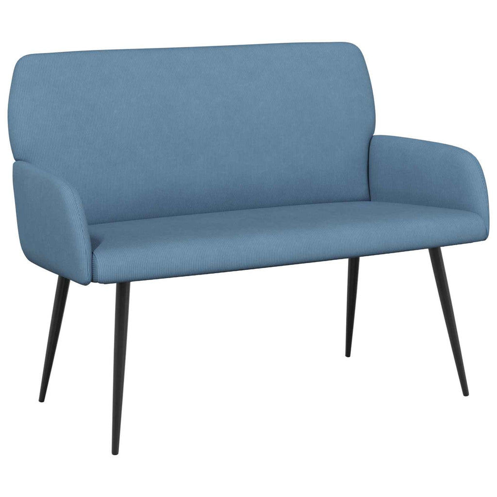 vidaXL Sofa dwuosobowa na metalowych nóżkach 2-osobowy niebieski