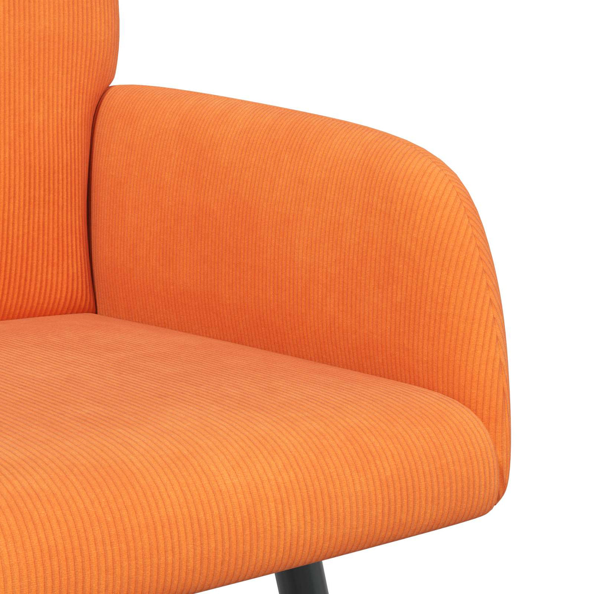 vidaXL Sofa dwuosobowa na metalowych nóżkach 2-osobowy pomarańczowy