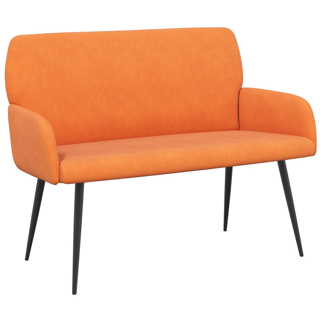 vidaXL Sofa dwuosobowa na metalowych nóżkach 2-osobowy pomarańczowy