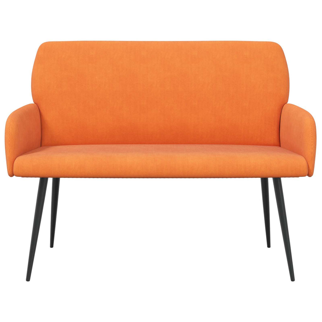 vidaXL Sofa dwuosobowa na metalowych nóżkach 2-osobowy pomarańczowy
