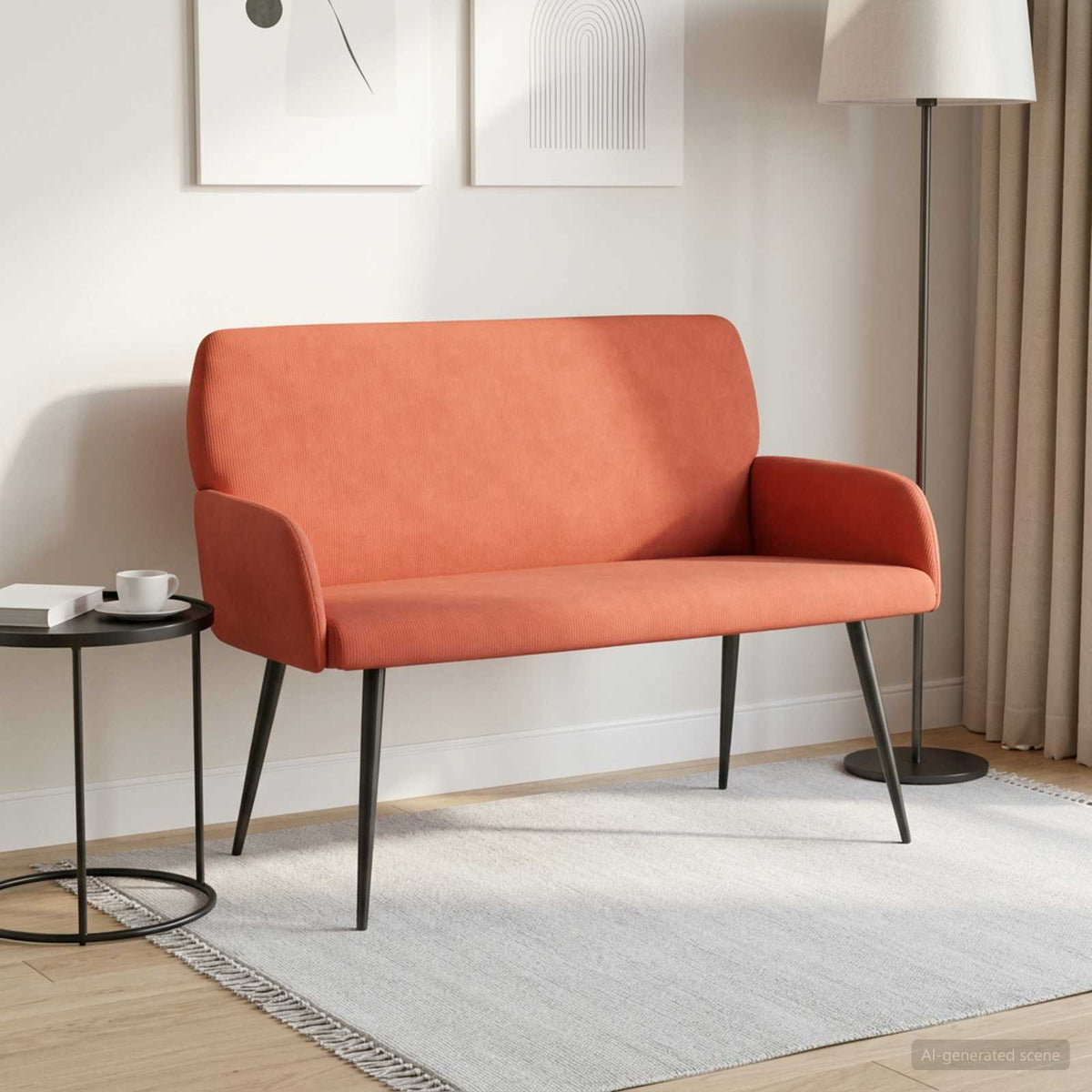 vidaXL Sofa dwuosobowa na metalowych nóżkach 2-osobowy