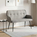 vidaXL Sofa dwuosobowa na metalowych nóżkach 2-osobowy jasnoszary