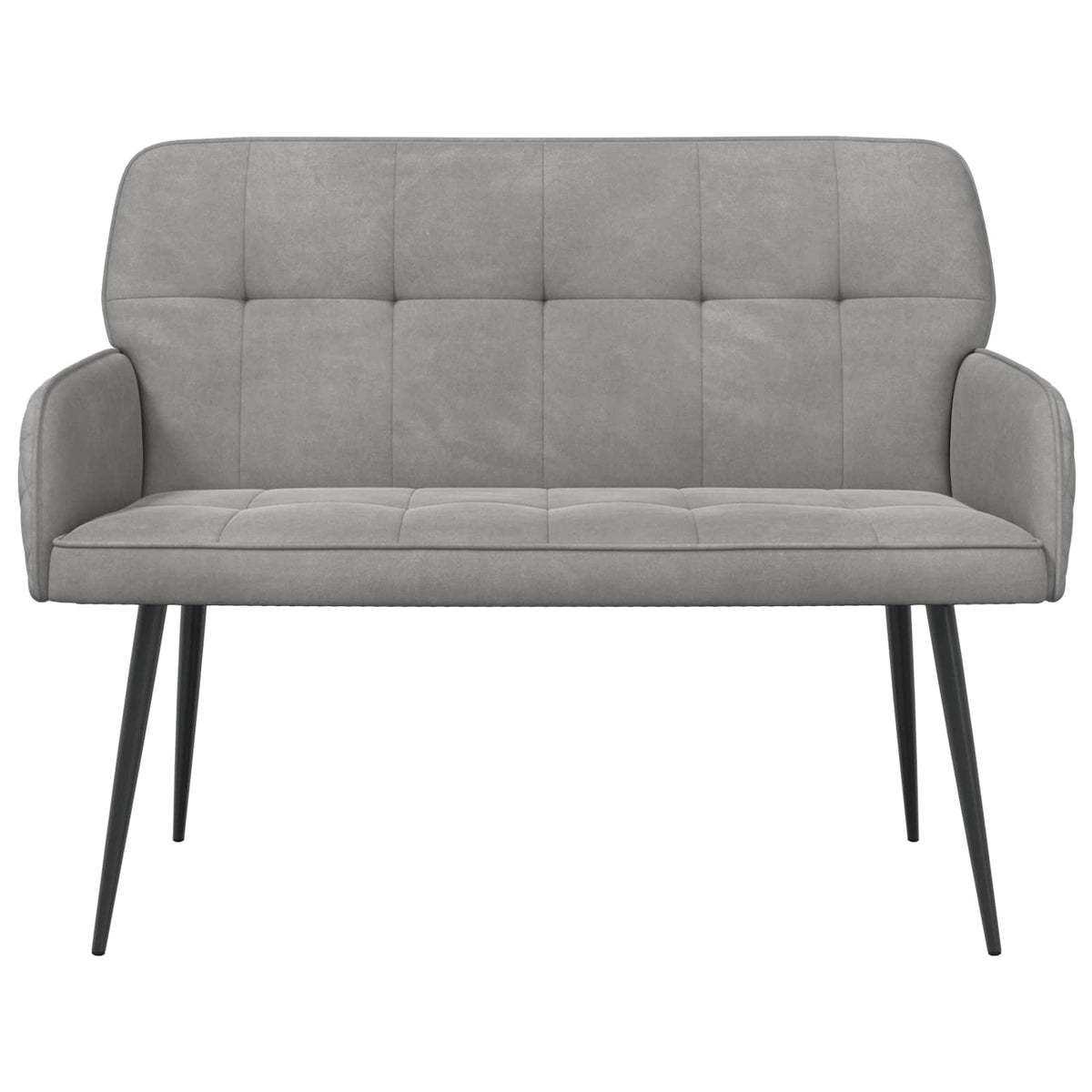 vidaXL Sofa dwuosobowa na metalowych nóżkach 2-osobowy jasnoszary
