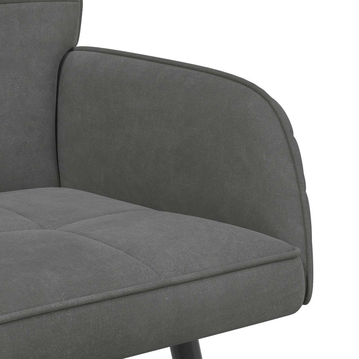 vidaXL Sofa dwuosobowa na metalowych nóżkach 2-osobowy ciemnoszary