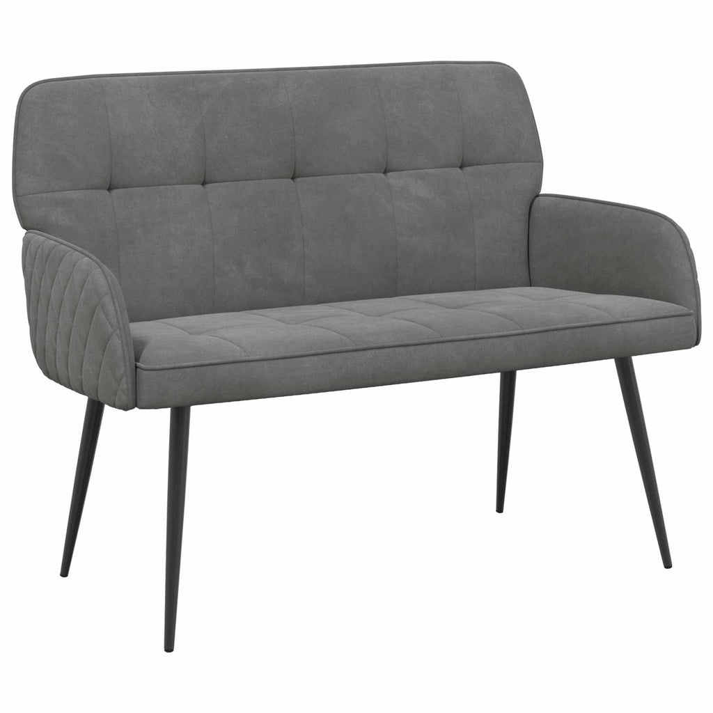 vidaXL Sofa dwuosobowa na metalowych nóżkach 2-osobowy ciemnoszary