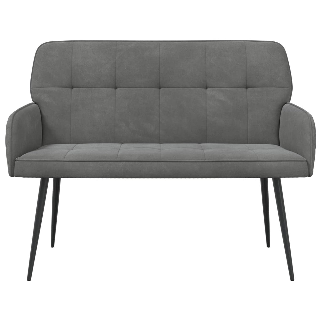 vidaXL Sofa dwuosobowa na metalowych nóżkach 2-osobowy ciemnoszary
