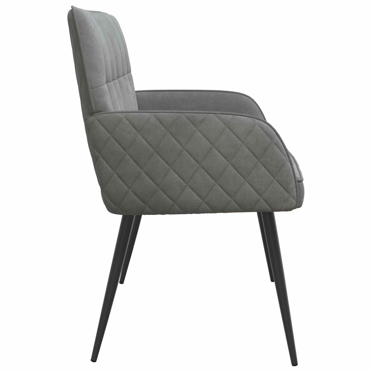 vidaXL Sofa dwuosobowa na metalowych nóżkach 2-osobowy ciemnoszary