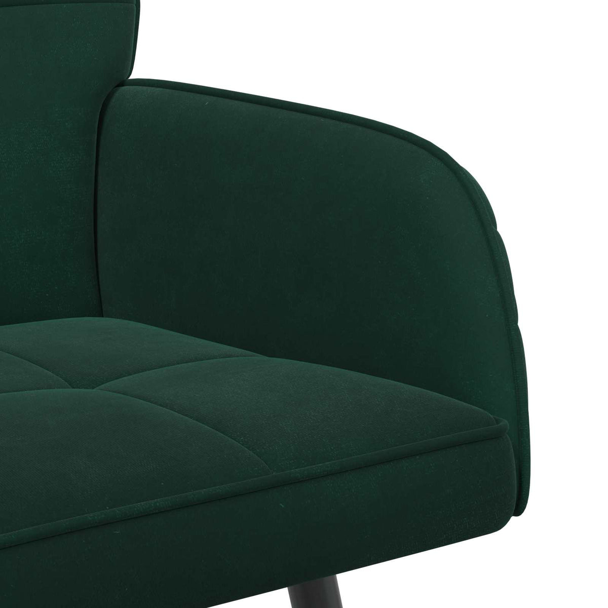 vidaXL Sofa dwuosobowa na metalowych nóżkach 2-osobowy Ciemnozielony