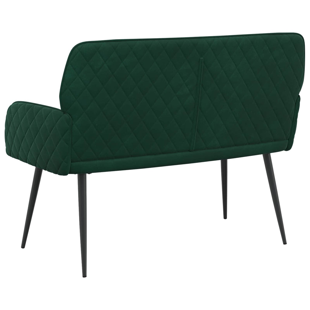 vidaXL Sofa dwuosobowa na metalowych nóżkach 2-osobowy Ciemnozielony