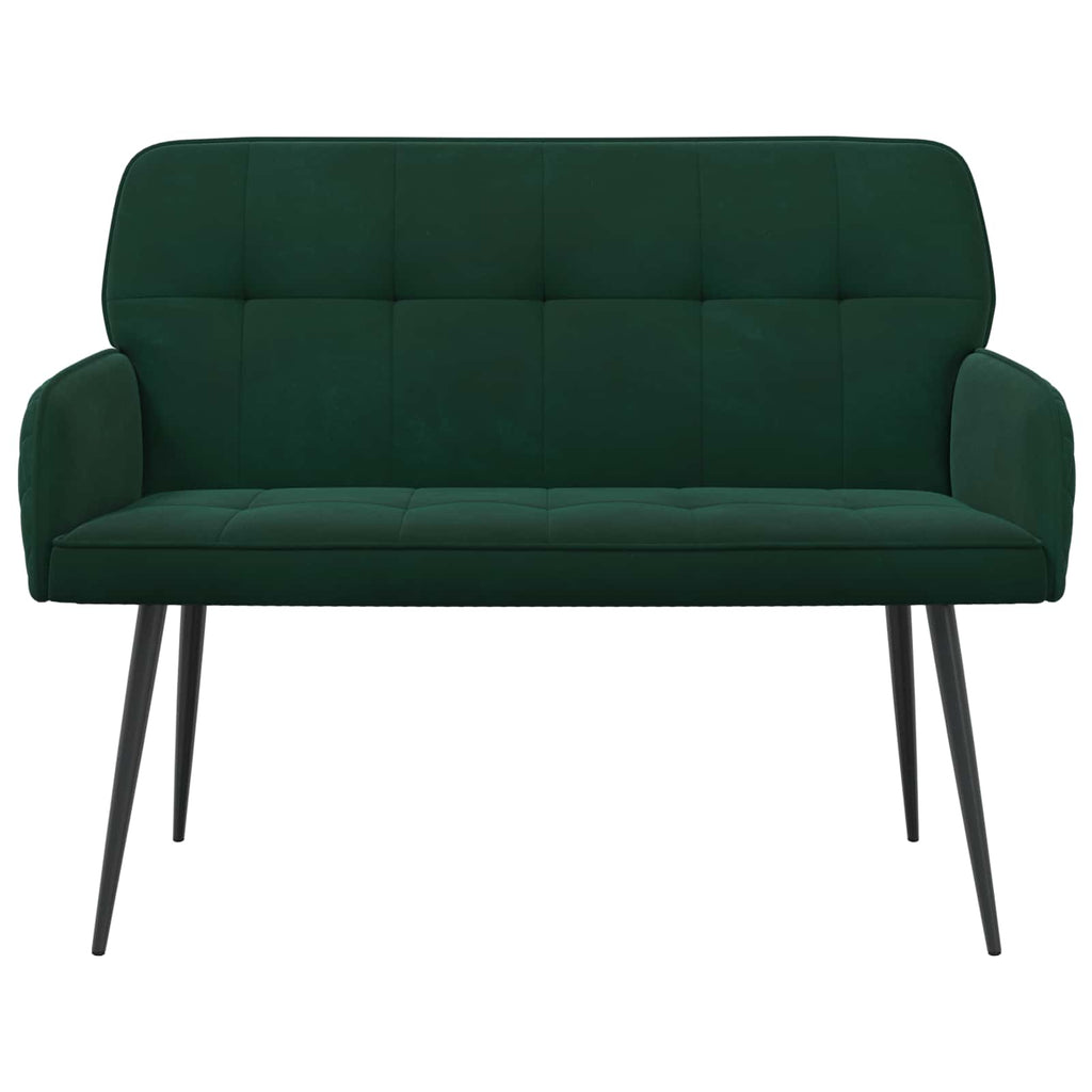 vidaXL Sofa dwuosobowa na metalowych nóżkach 2-osobowy Ciemnozielony