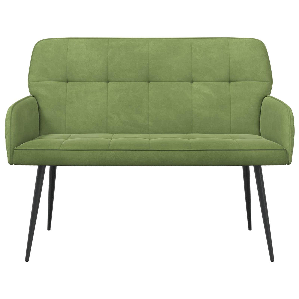 vidaXL Sofa dwuosobowa na metalowych nóżkach 2-osobowy Jasnozielony