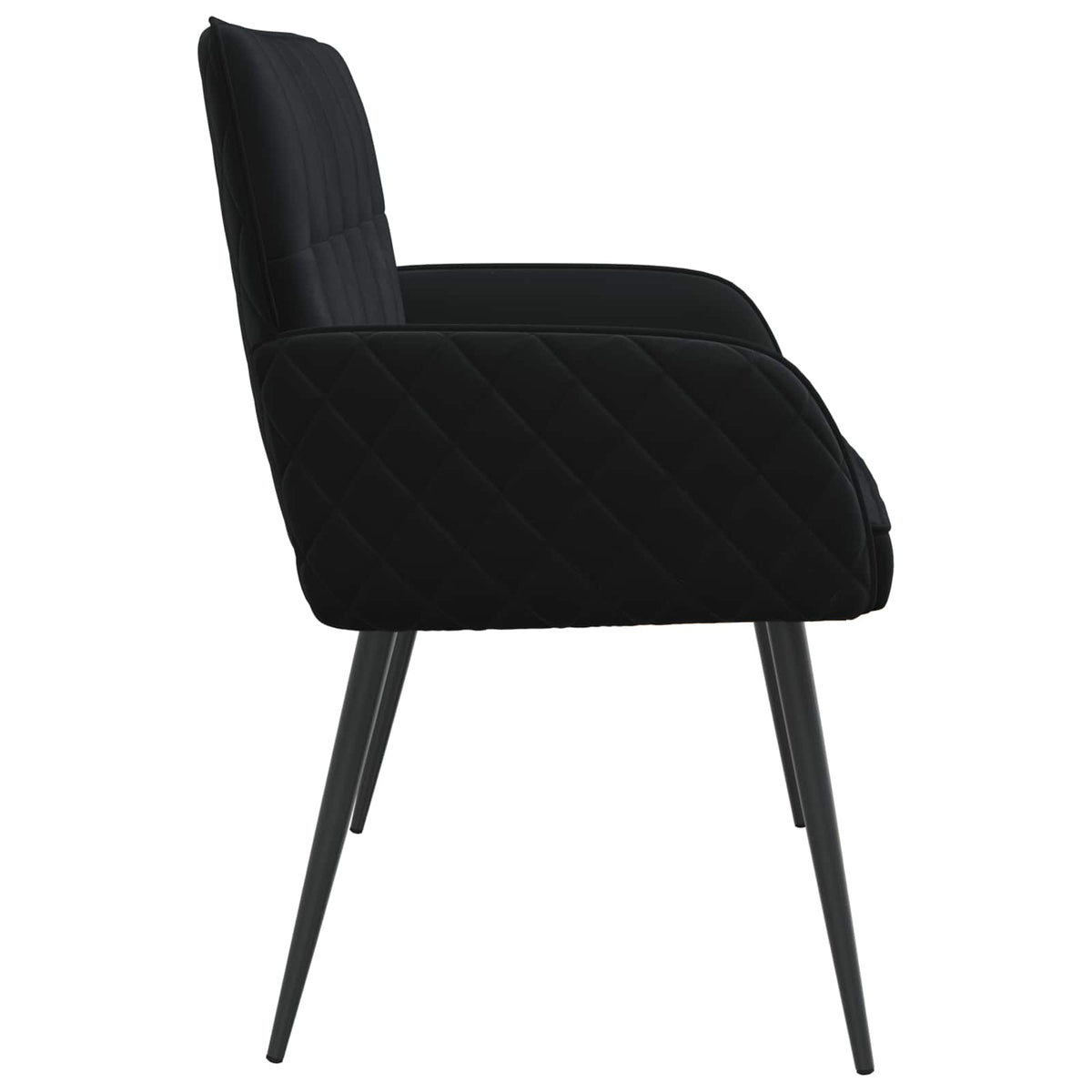 vidaXL Sofa dwuosobowa na metalowych nóżkach 2-osobowy Czarny Welur