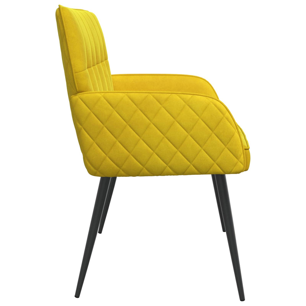 vidaXL Sofa dwuosobowa na metalowych nóżkach 2-osobowy żółty Welur