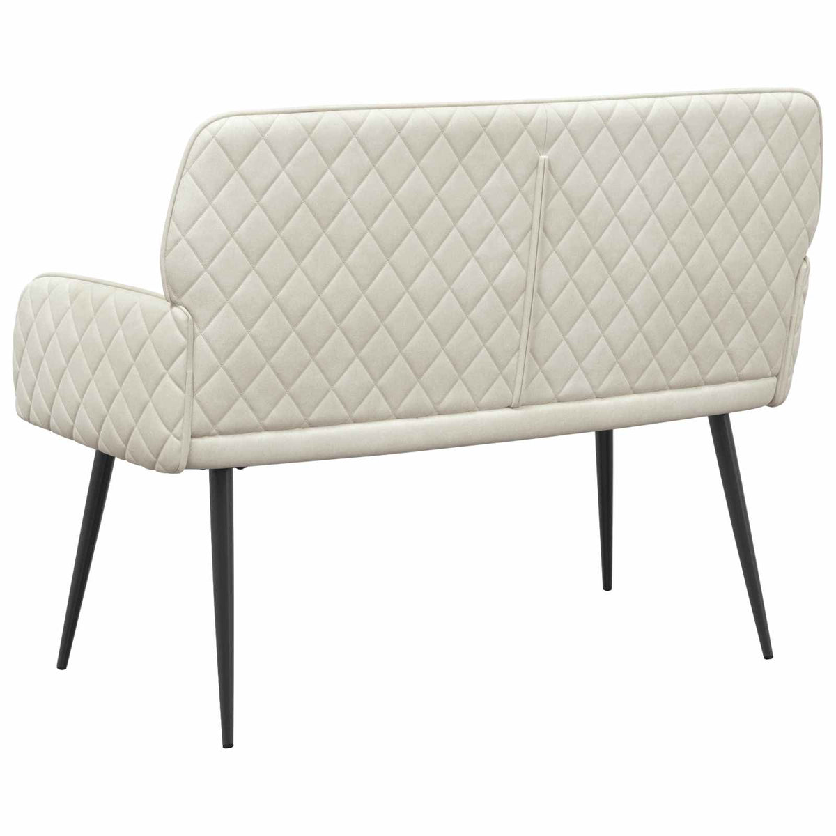 vidaXL Sofa dwuosobowa na metalowych nóżkach 2-osobowy kremowy Welur
