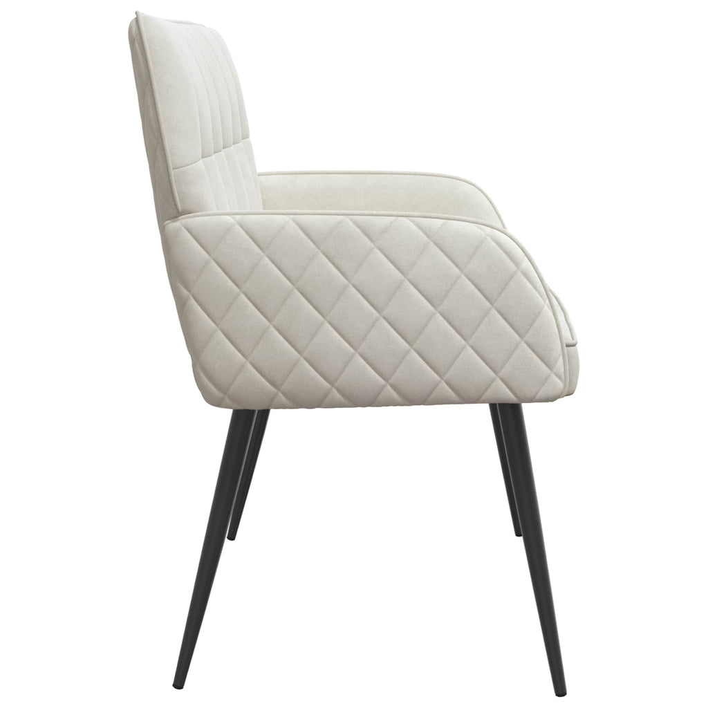 vidaXL Sofa dwuosobowa na metalowych nóżkach 2-osobowy kremowy Welur