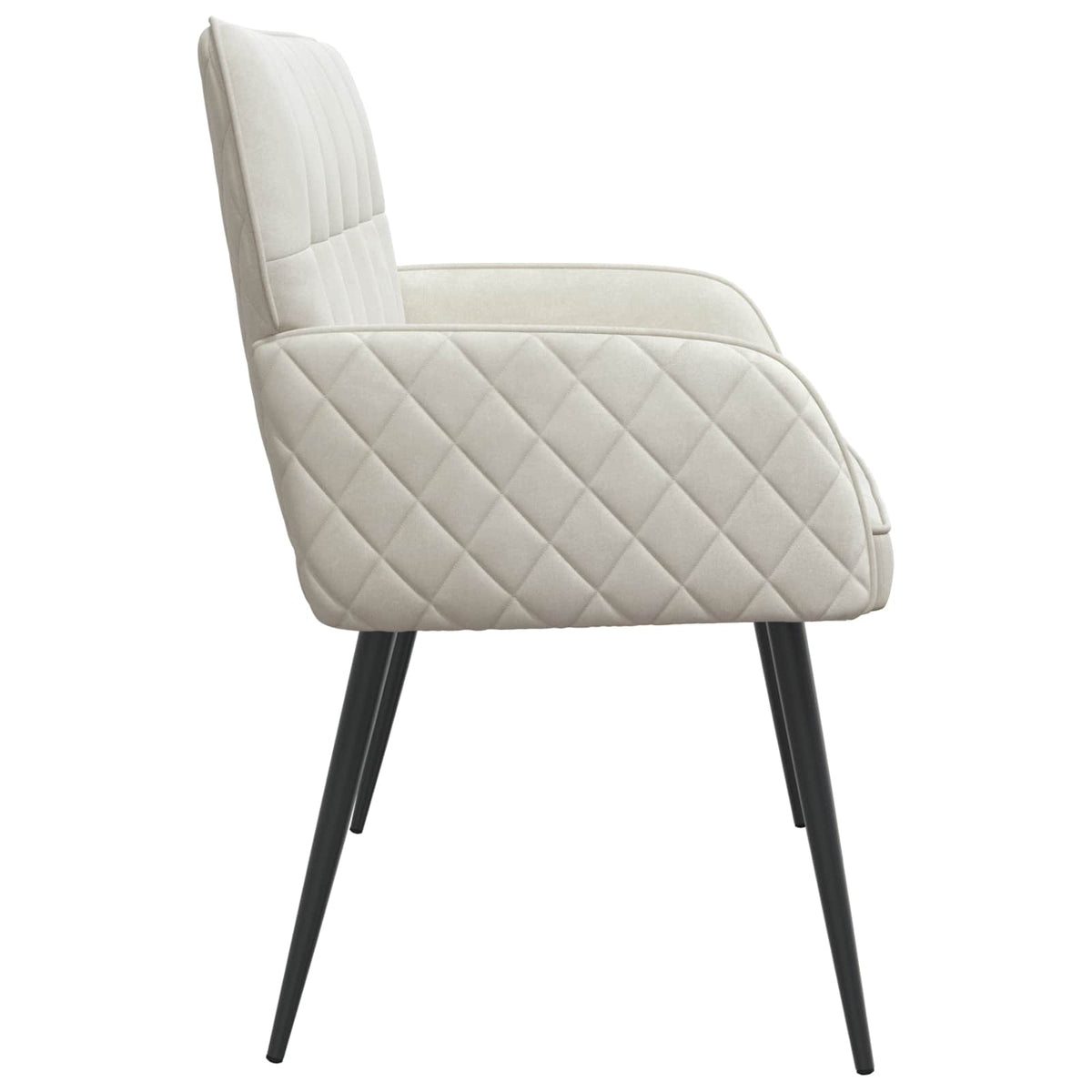 vidaXL Sofa dwuosobowa na metalowych nóżkach 2-osobowy kremowy Welur