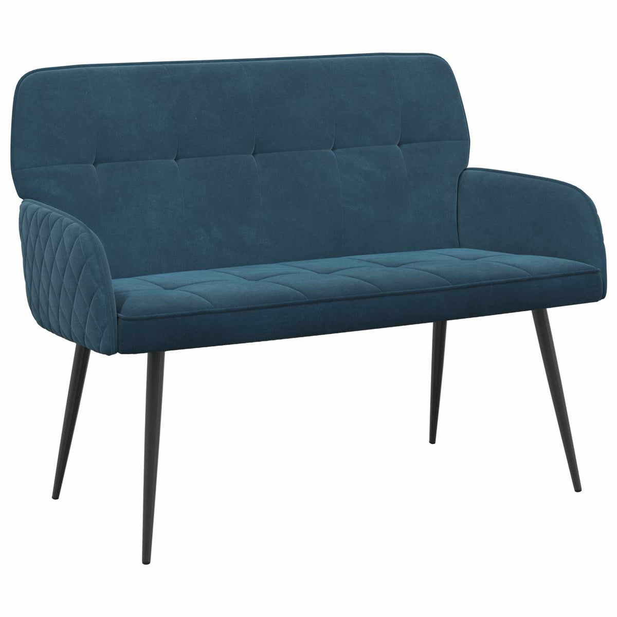 vidaXL Sofa dwuosobowa na metalowych nóżkach 2-osobowy niebieski Welur