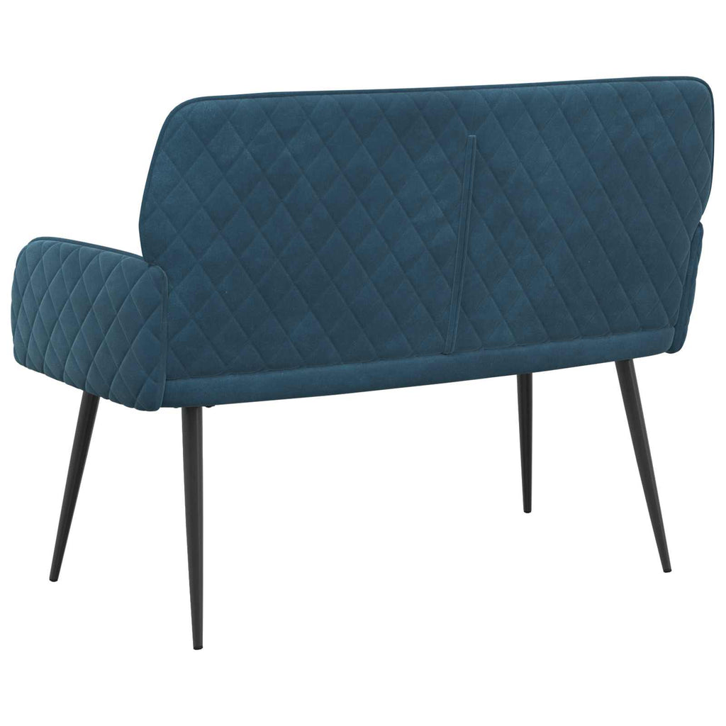 vidaXL Sofa dwuosobowa na metalowych nóżkach 2-osobowy niebieski Welur