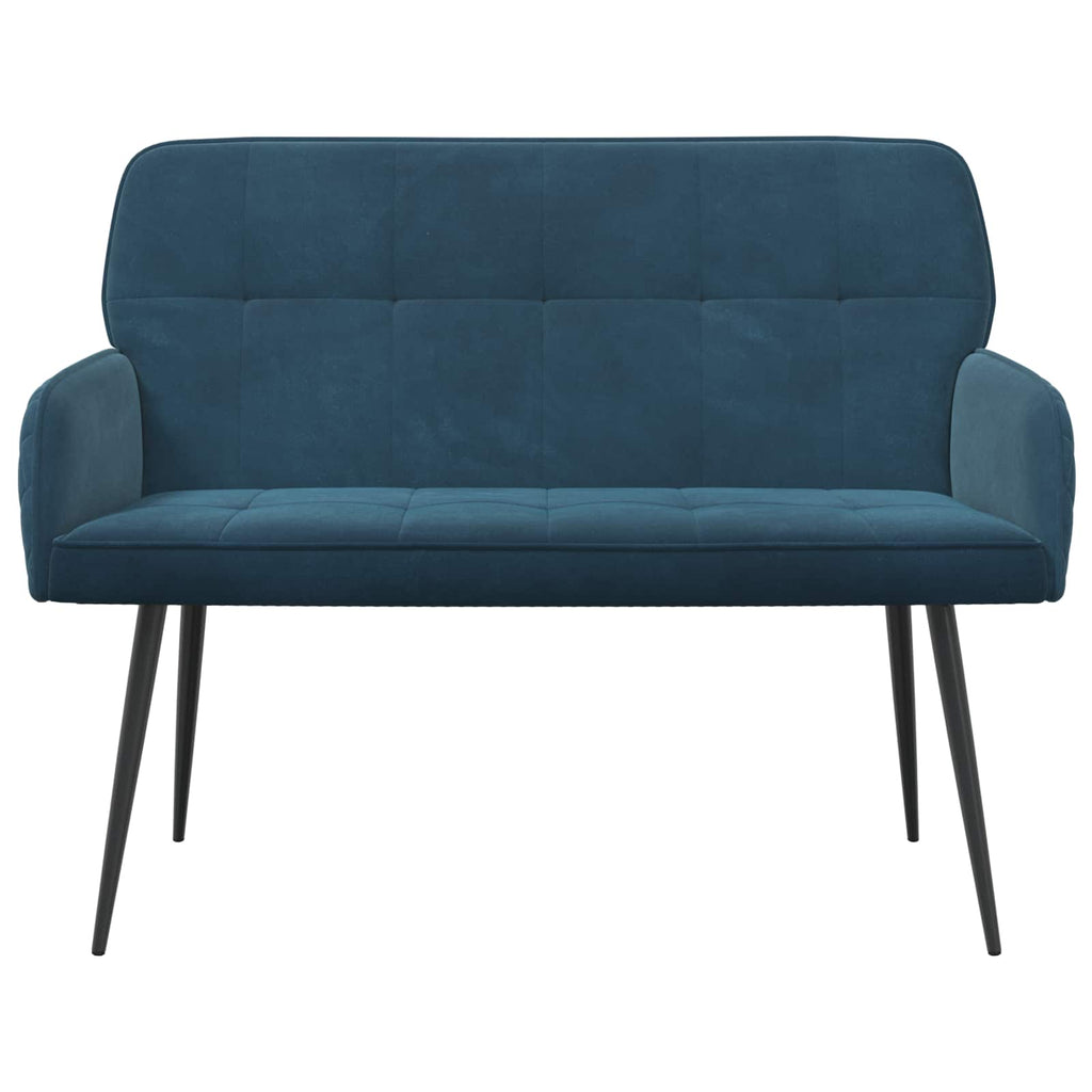 vidaXL Sofa dwuosobowa na metalowych nóżkach 2-osobowy niebieski Welur
