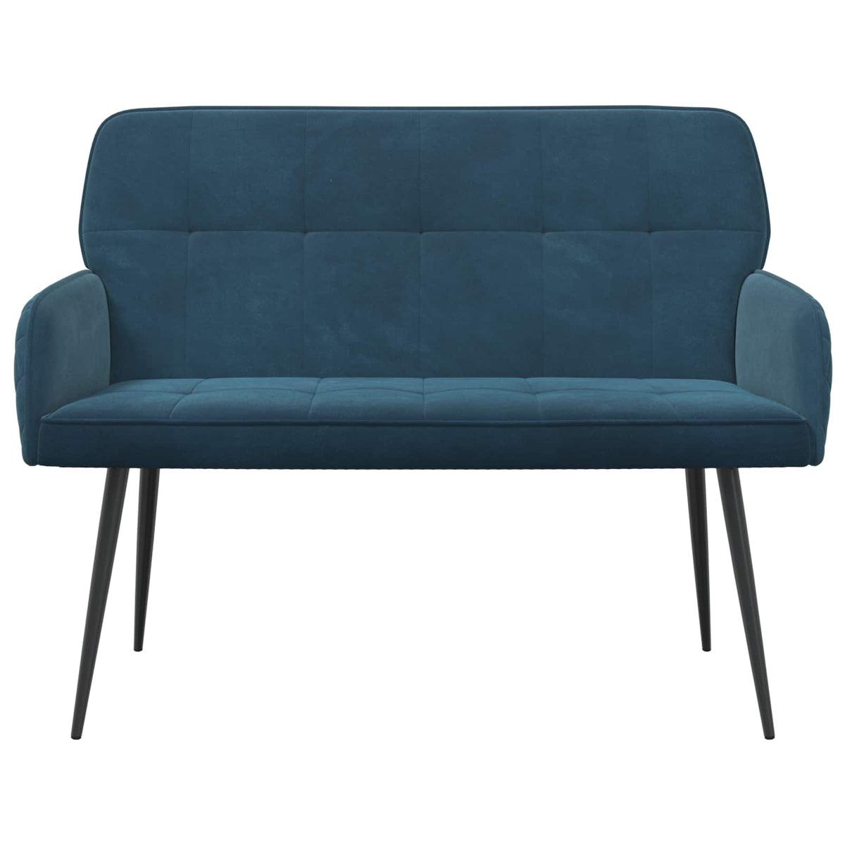vidaXL Sofa dwuosobowa na metalowych nóżkach 2-osobowy niebieski Welur