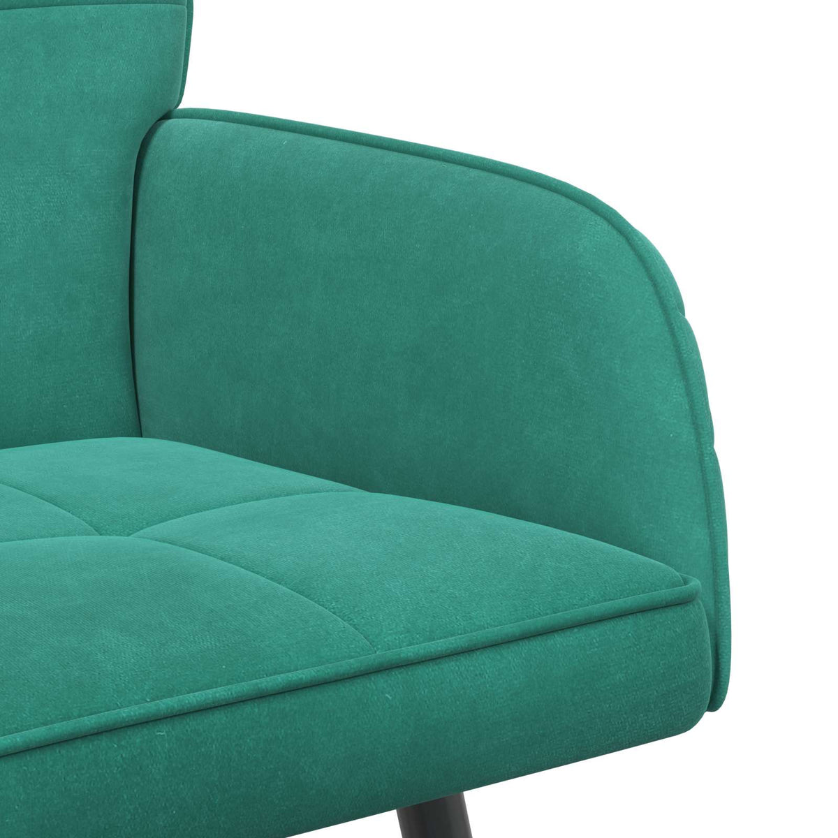 vidaXL Sofa dwuosobowa na metalowych nóżkach 2-osobowy Turkusowy Welur