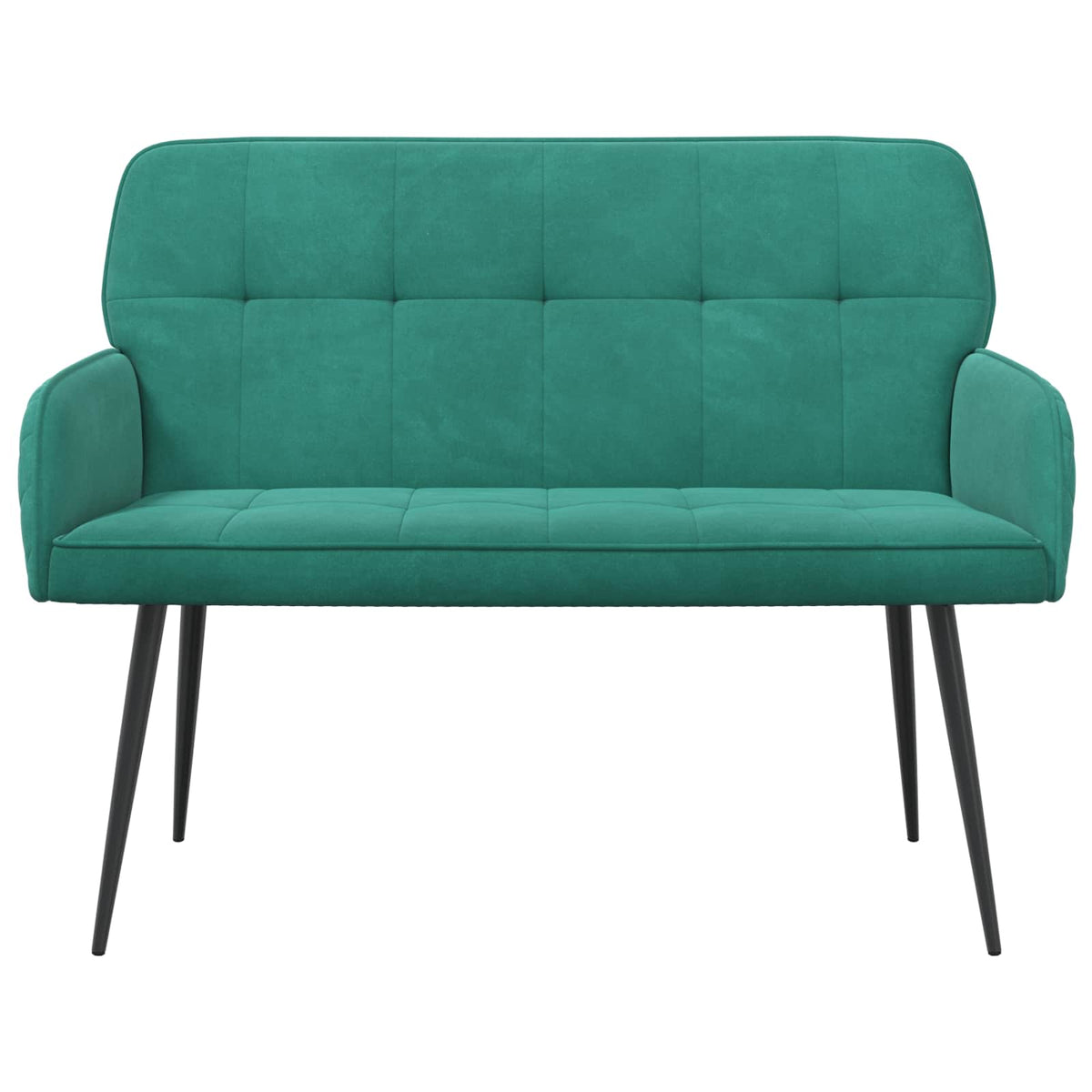 vidaXL Sofa dwuosobowa na metalowych nóżkach 2-osobowy Turkusowy Welur
