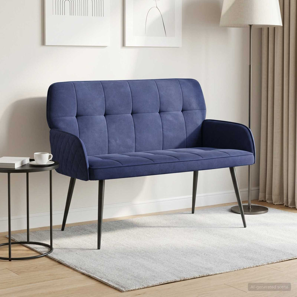vidaXL Sofa dwuosobowa na metalowych nóżkach 2-osobowy