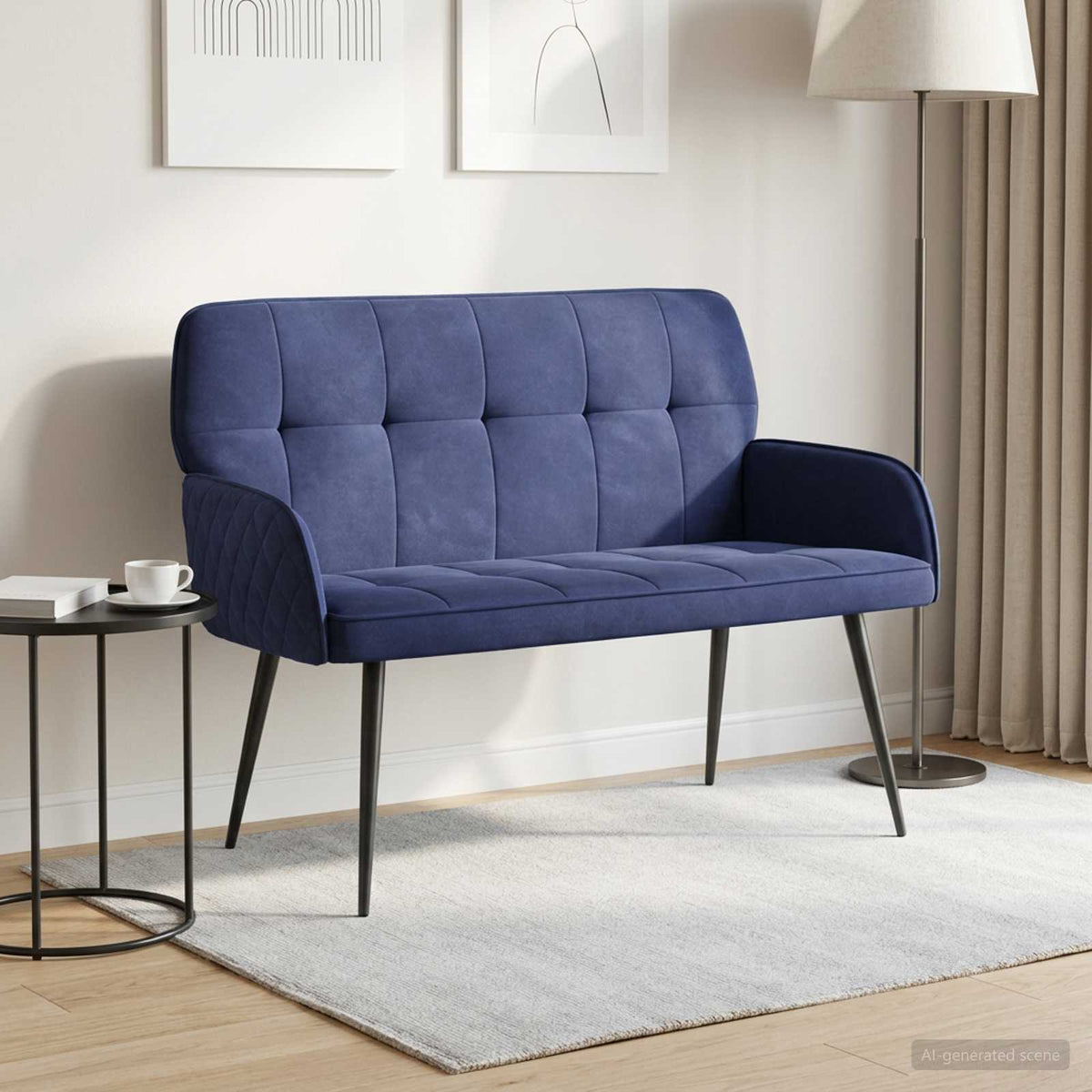 vidaXL Sofa dwuosobowa na metalowych nóżkach 2-osobowy