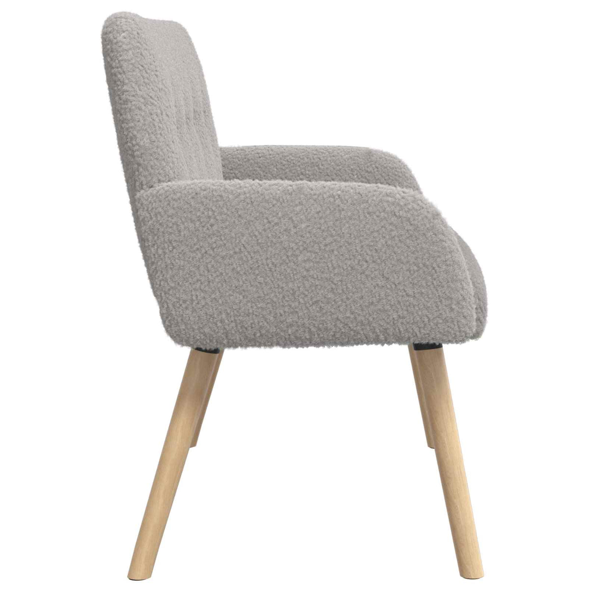 vidaXL Sofa dwuosobowa na nogach z litego drewna jasnoszary Bouclé