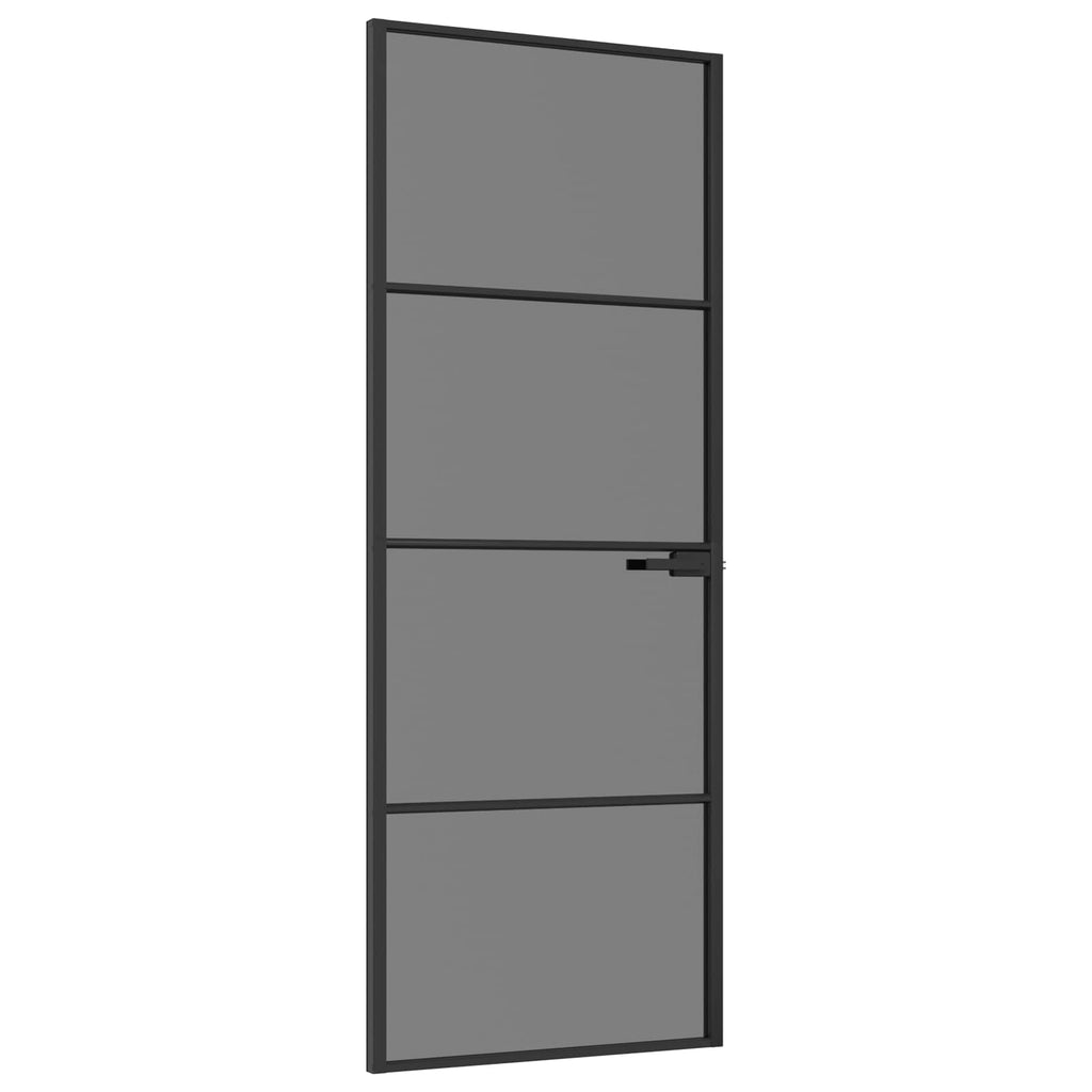 vidaXL Drzwi wewnętrzne 76 x 201,5 cm Szkło Hartowane i Aluminium