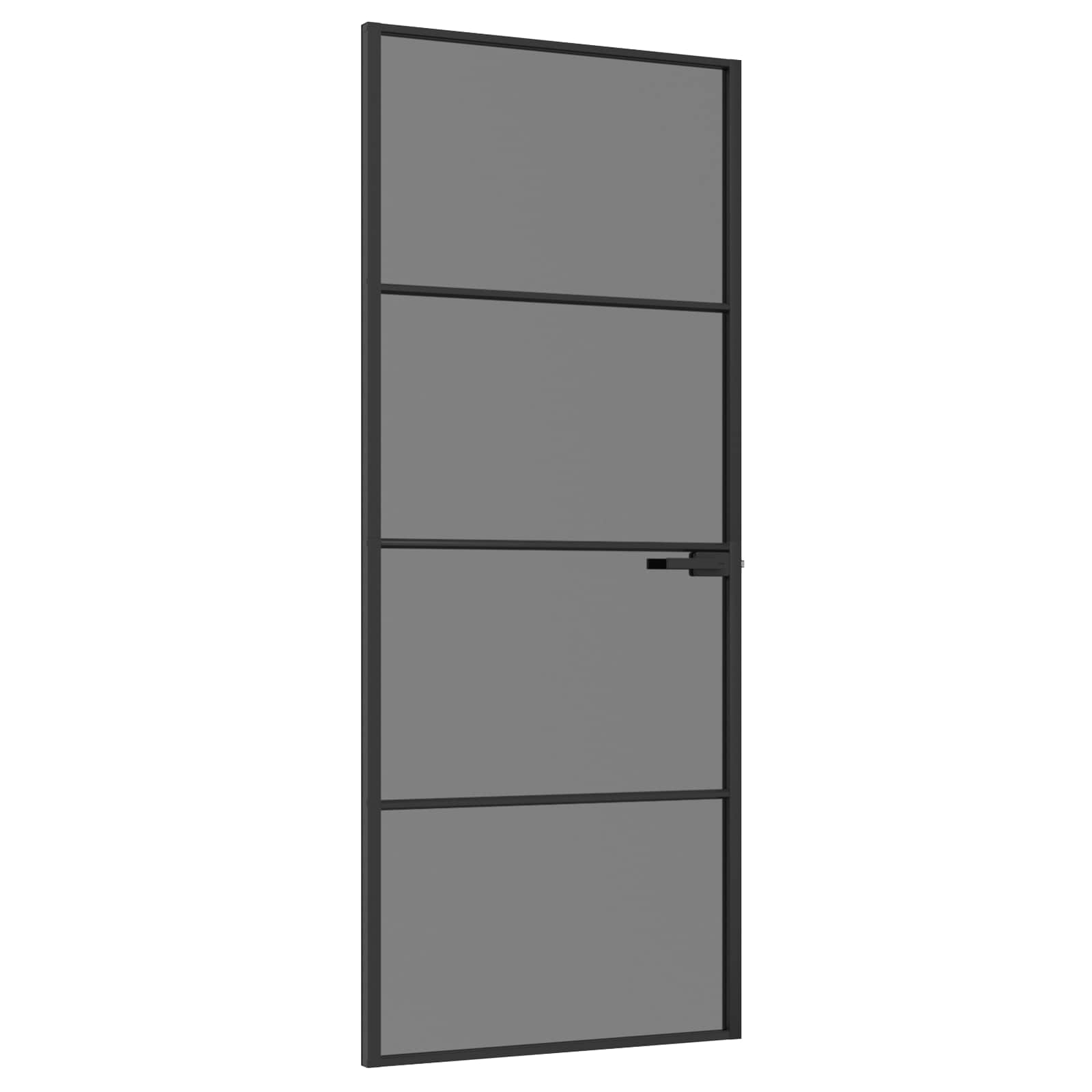 vidaXL Drzwi wewnętrzne 83 x 201,5 cm Szkło Hartowane i Aluminium