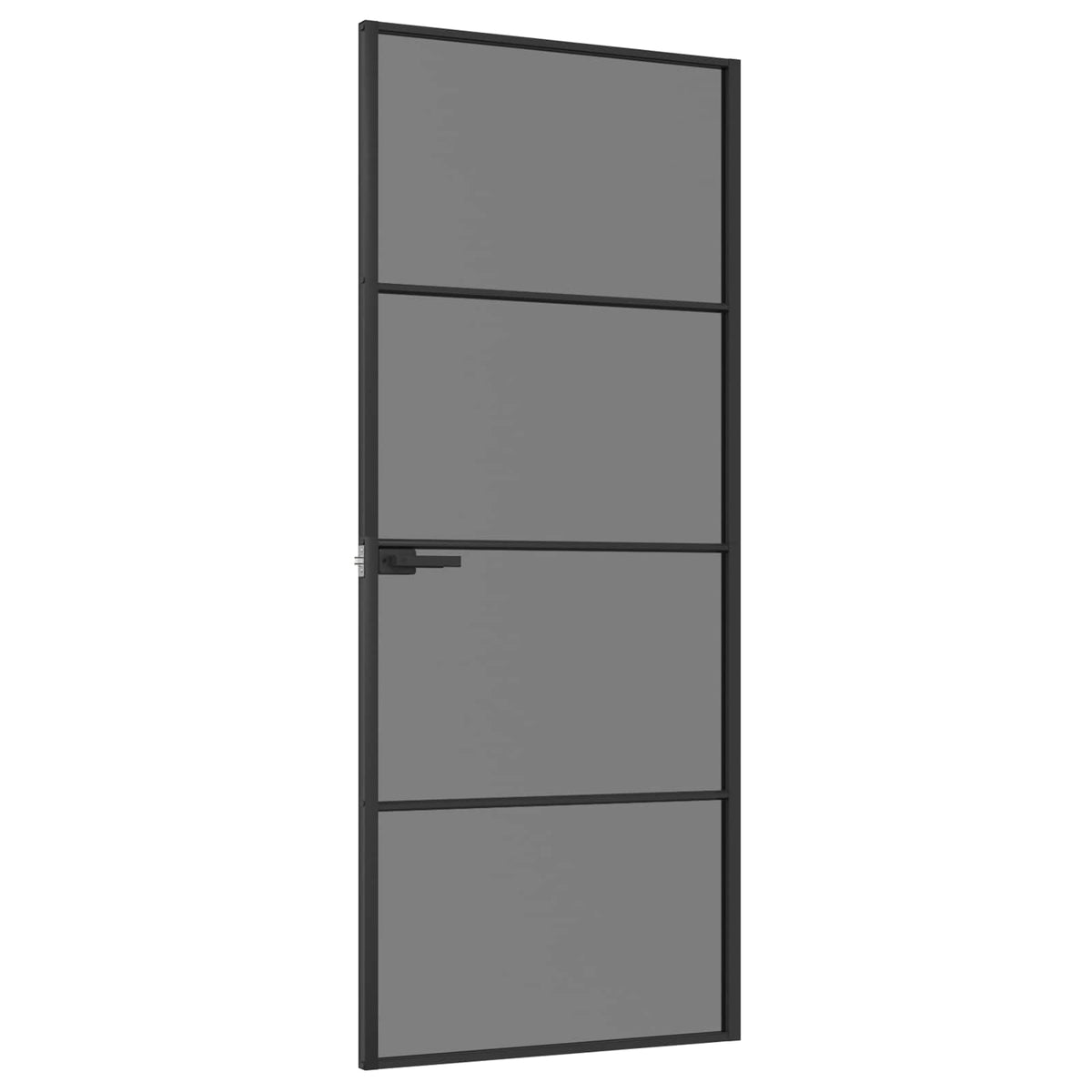 vidaXL Drzwi wewnętrzne 83 x 201,5 cm Szkło Hartowane i Aluminium
