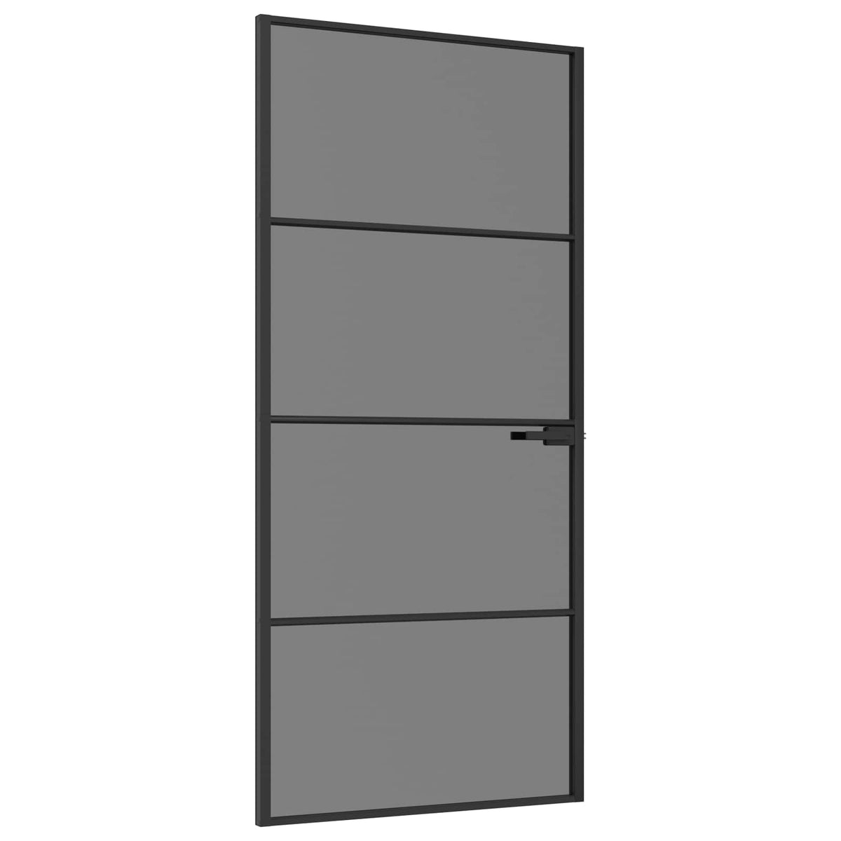 vidaXL Drzwi wewnętrzne 93 x 201,5 cm Szkło Hartowane i Aluminium