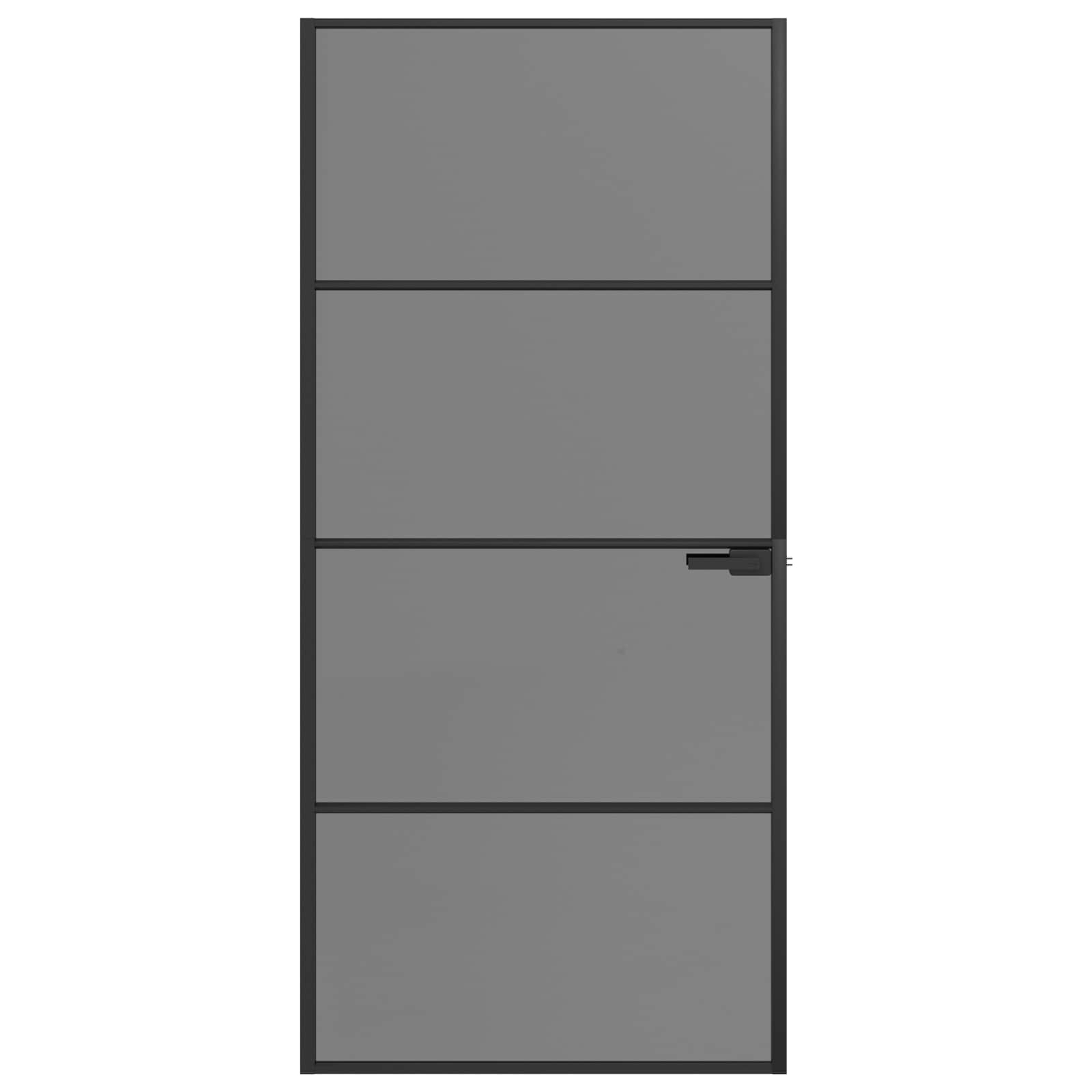 vidaXL Drzwi wewnętrzne 93 x 201,5 cm Szkło Hartowane i Aluminium
