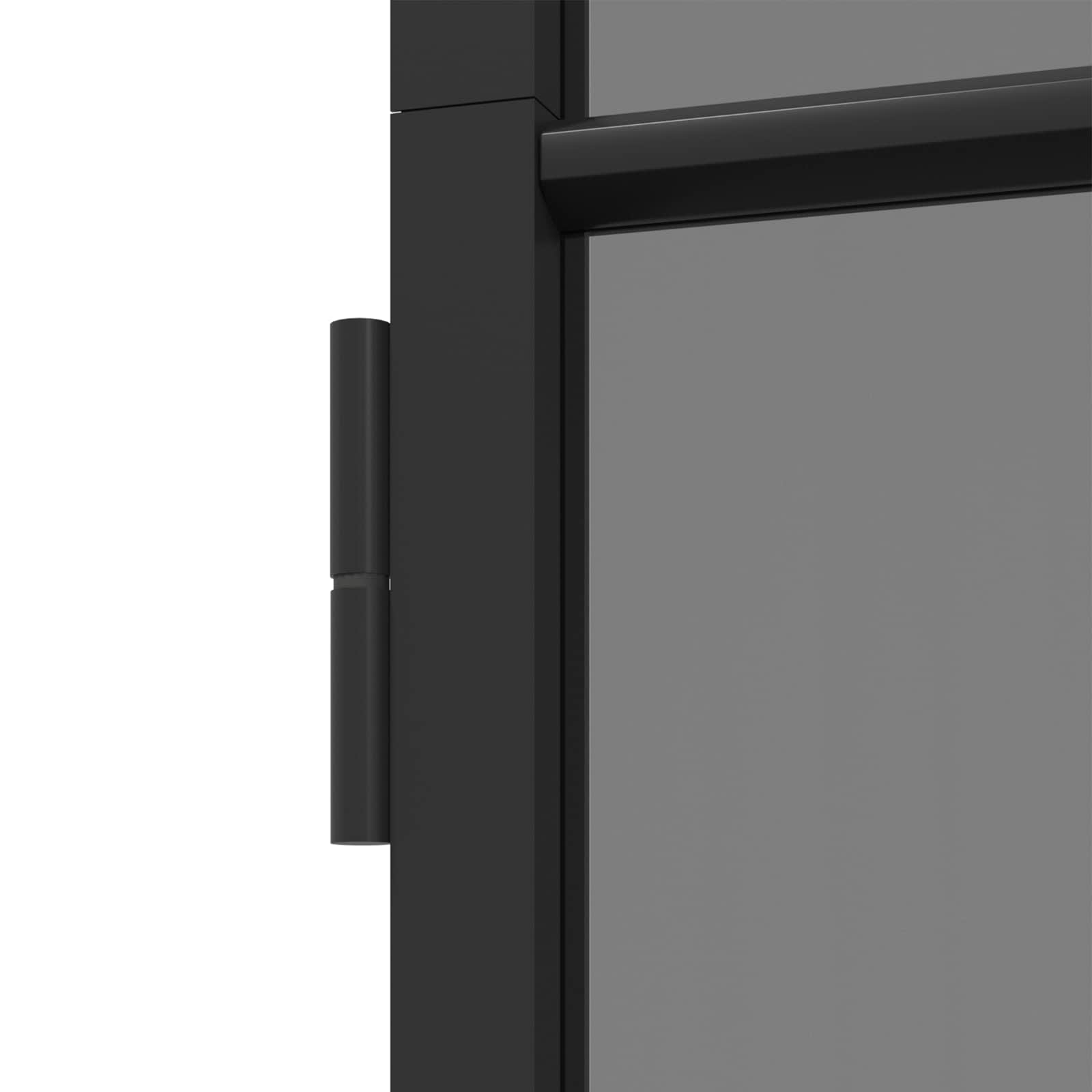 vidaXL Drzwi wewnętrzne 102,5 x 201,5 cm Szkło Hartowane i Aluminium