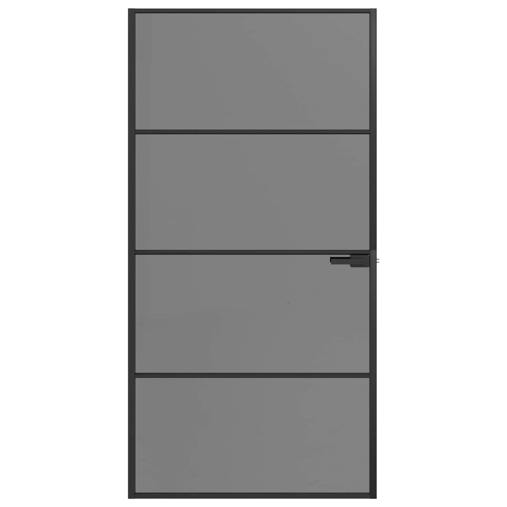 vidaXL Drzwi wewnętrzne 102,5 x 201,5 cm Szkło Hartowane i Aluminium