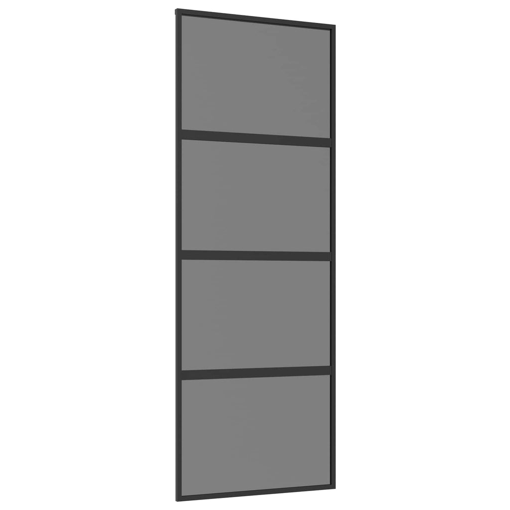 vidaXL Drzwi przesuwne 76 x 205 cm Szkło Hartowane i Aluminium