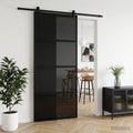 vidaXL Drzwi przesuwne 90 x 205 cm Szkło Hartowane i Aluminium