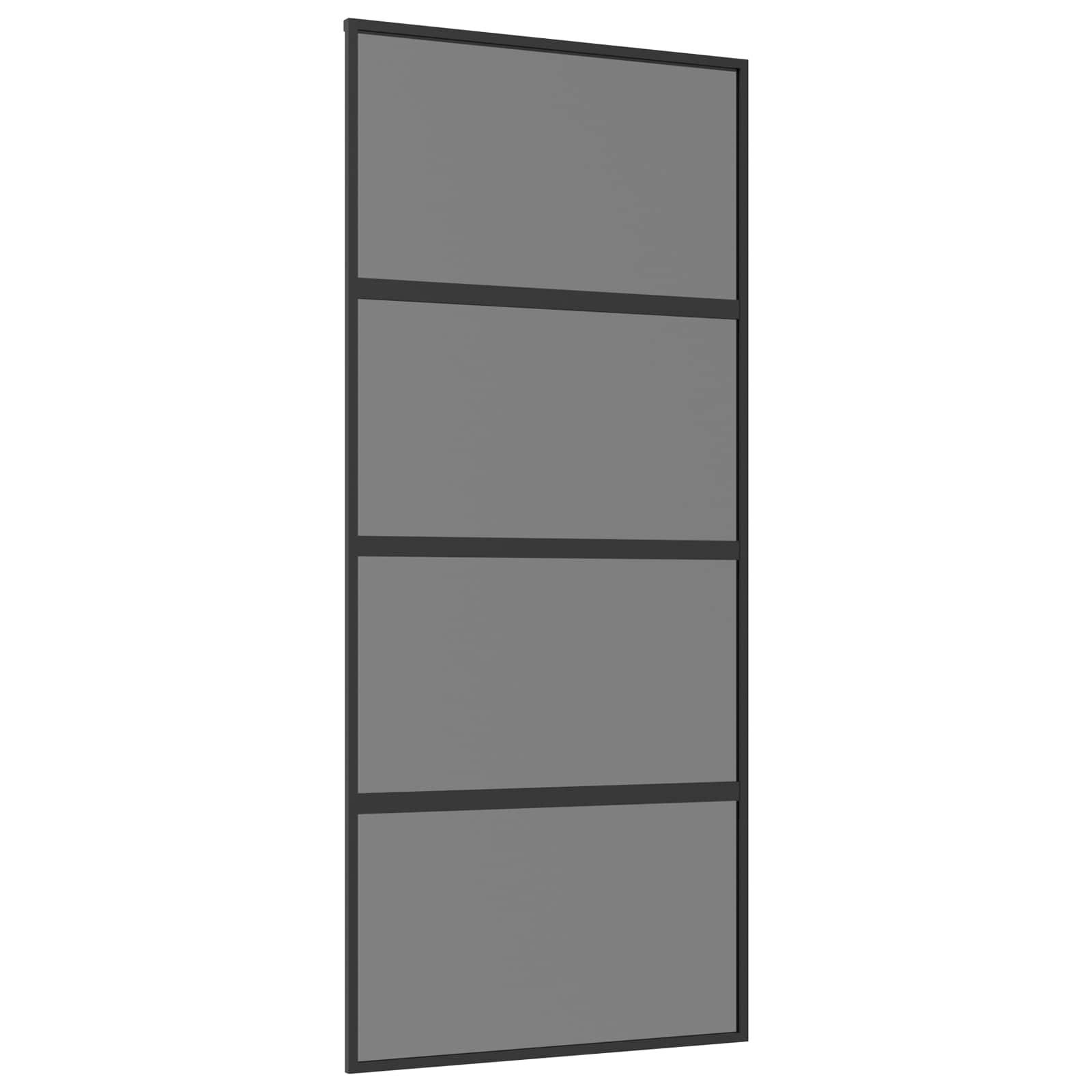 vidaXL Drzwi przesuwne 90 x 205 cm Szkło Hartowane i Aluminium
