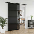 vidaXL Drzwi przesuwne 102.5 x 205 cm Szkło Hartowane i Aluminium