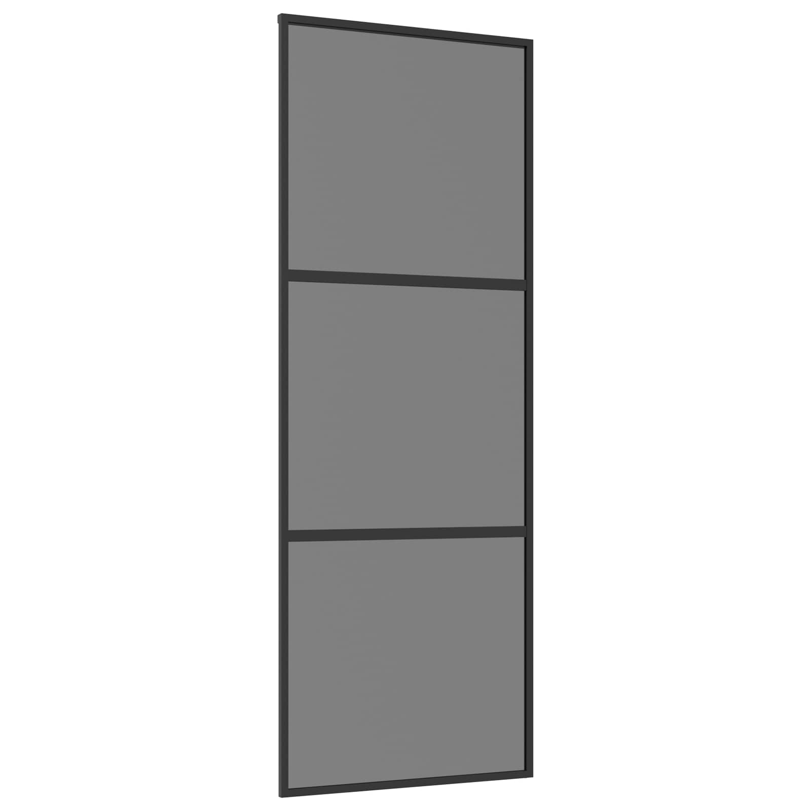 vidaXL Drzwi przesuwne 76 x 205 cm Szkło Hartowane i Aluminium
