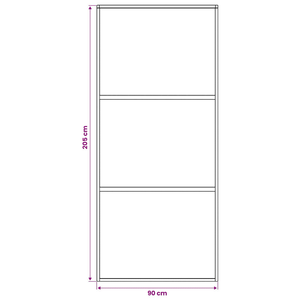 vidaXL Drzwi przesuwne 90 x 205 cm Szkło Hartowane i Aluminium