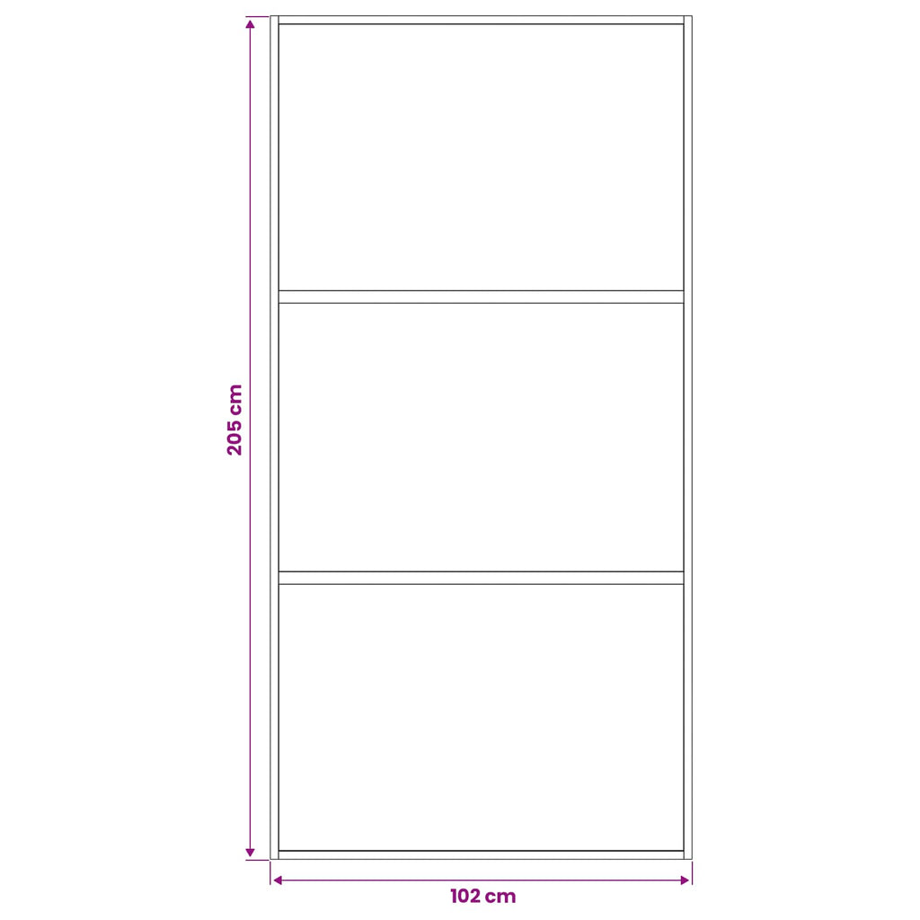 vidaXL Drzwi przesuwne 102 x 205 cm Szkło Hartowane i Aluminium
