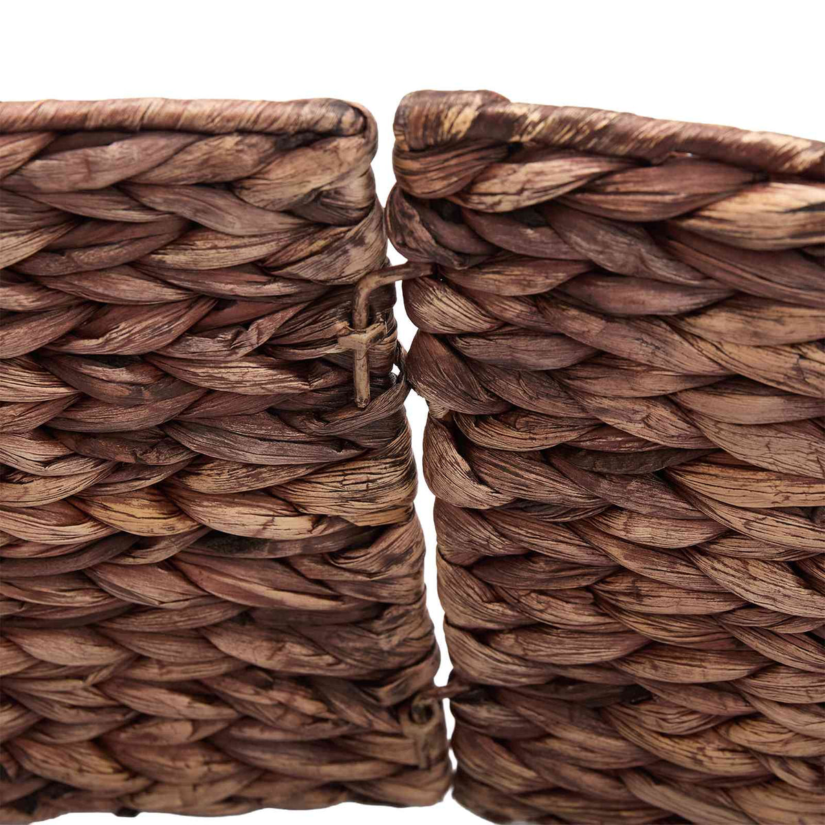 vidaXL Kołnierz do Choinki Okrągły brązowy Ø 75 x 25 cm Hiacynt wodny
