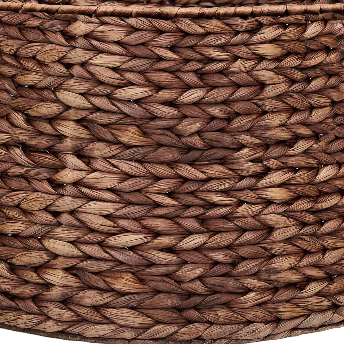 vidaXL Kołnierz do Choinki Okrągły brązowy Ø 75 x 25 cm Hiacynt wodny