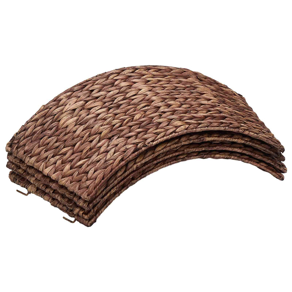 vidaXL Kołnierz do Choinki Okrągły brązowy Ø 75 x 25 cm Hiacynt wodny