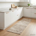 vidaXL Dywan kuchenny Beżowy beton 150 x 45 cm 100% poliamid