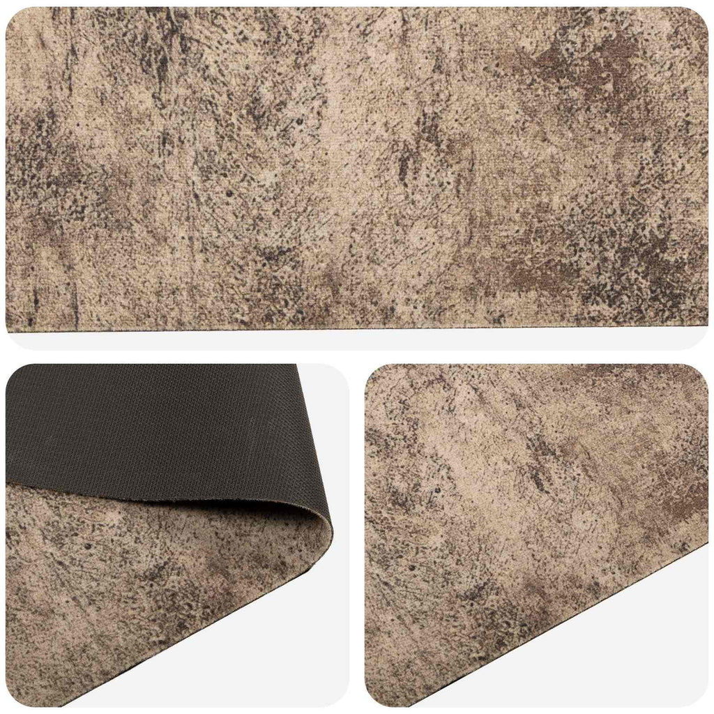 vidaXL Dywan kuchenny Brązowy beton 180 x 60 cm 100% poliamid